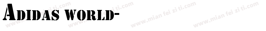 Adidas world字体转换